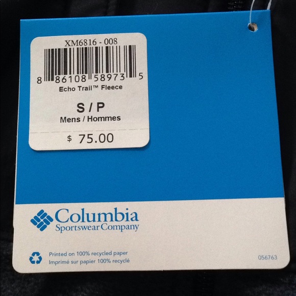 *HP* Columbia men's small full zip jacket. NWT - Picture 2 of 6